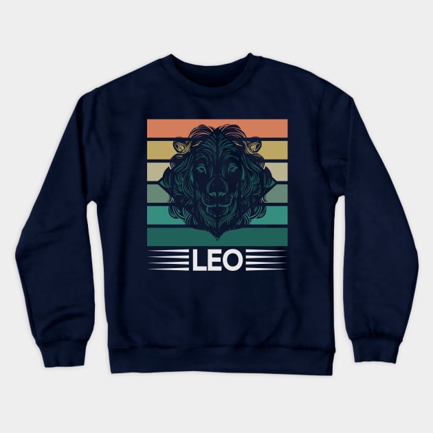 Leo Zodiac Sign Crewneck Sweatshirt by Anonic